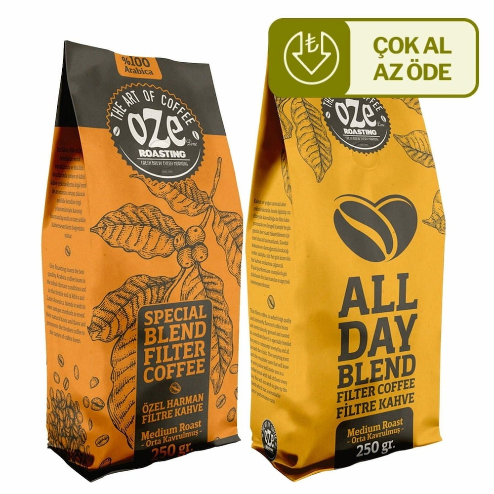 All Day Blend & Special Blend Filtre Kahve Tanışma Seti 2 x 250 g
