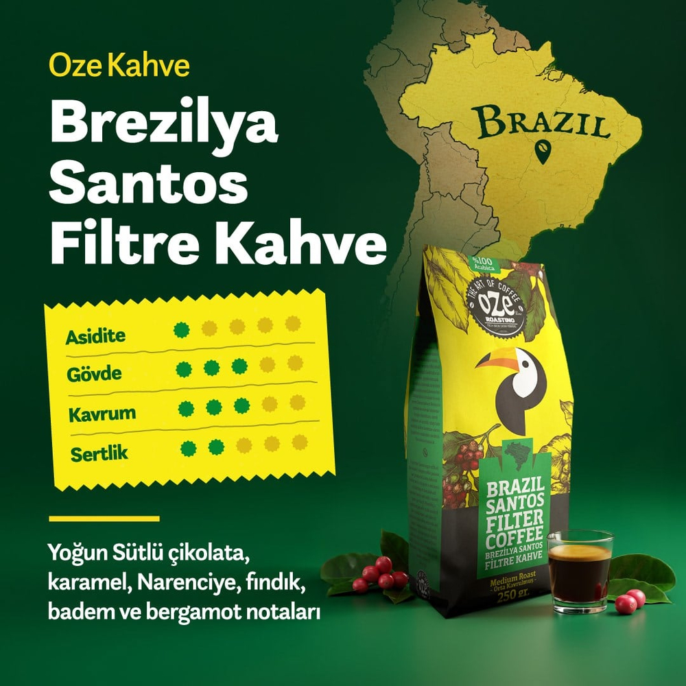 Brazil Santos Filtre Kahve 250 g
