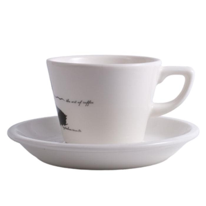 Oze® Collection Porselen Kahve Fincanı (Tabaklı) - 2li Set