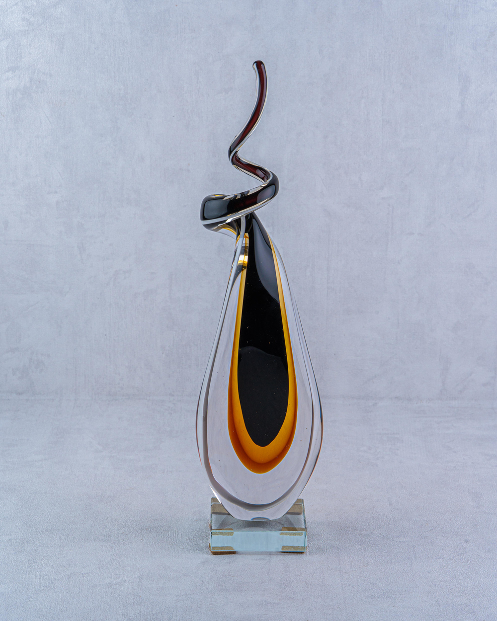 DekuvaCURVE BLACK CARAMEL GLASS DECORLAMEDOR 1ZB-4083
