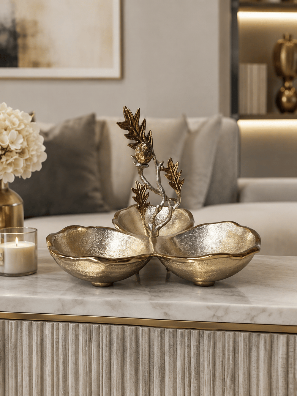 DekuvaDekuva Invee Home 3'lü Salon Aksesuarı Çerezlik – Dekoratif Sunum SetiInvee Home royal 5