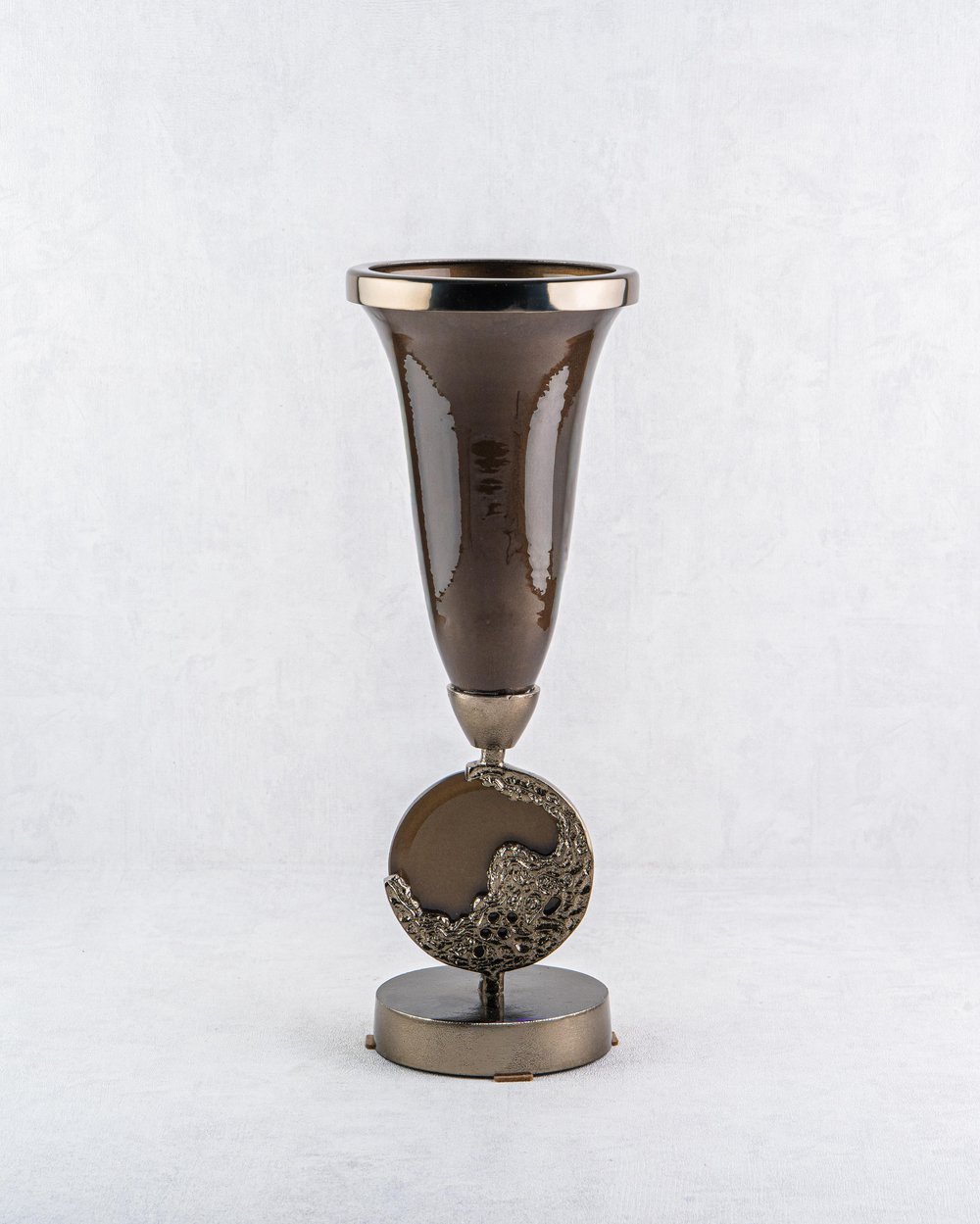 DekuvaGOLDEN DUST SMALL GLASS TALL VASELAMEDORE 1PNC-32226GD