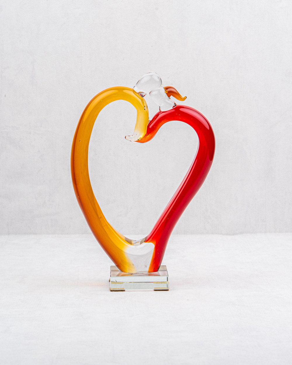DekuvaHEART SHAPE COUPLE YELLOW REDLAMEDORE 1ZB-3976