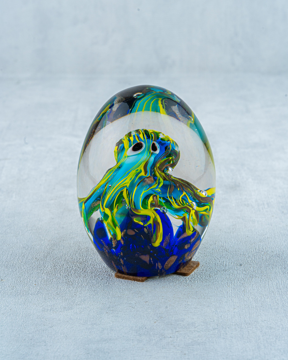 DekuvaOCTOPUS GREEN INK GLASS DECORLAMEDORE 1ZB-2605