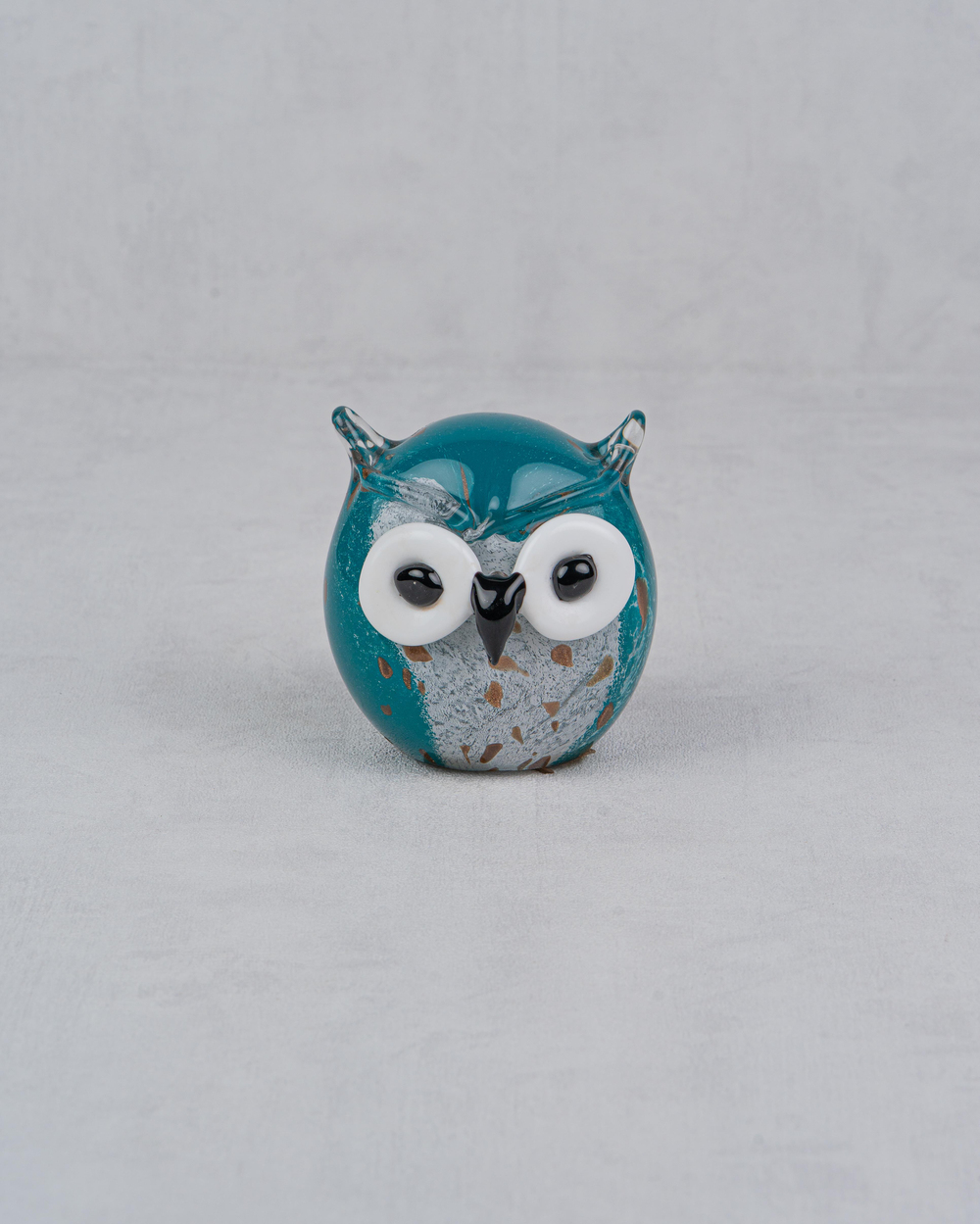 DekuvaOWL BLUE GLASS DECOR 8*8*10LAMEDORE 1ZB-10704