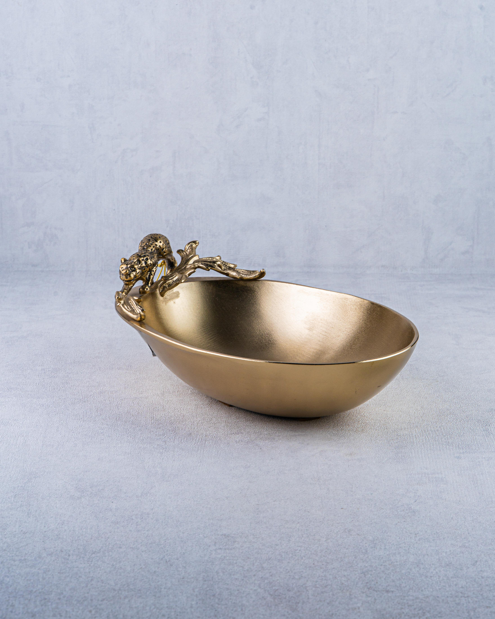DekuvaRUSTIC GOLD AND OMBRE BROWN GLASS PLATEGÜVEN BG-34