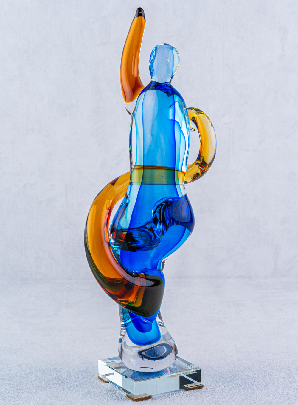 DekuvaSINGLE BLUE YELLOW ORANGE GLASSLAMEDORE 1ZB-4374
