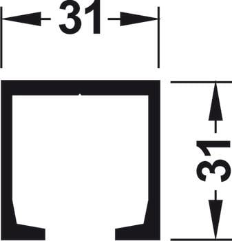 Üst taşıyıcı ray 3000mm