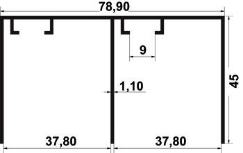 Multisoft 60 Üst ray alü. eloksal 2,7m