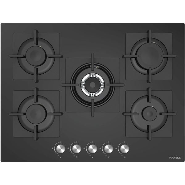 Hafele Capella Gazlı Ocak 70 cm 4G1W Siyah Cam