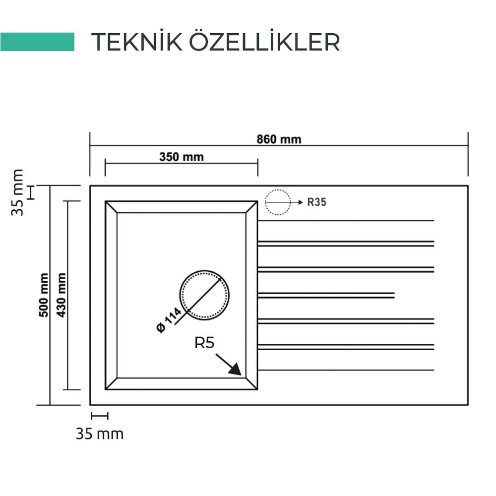 Realstone P004 Troya Granit Evye Beyaz