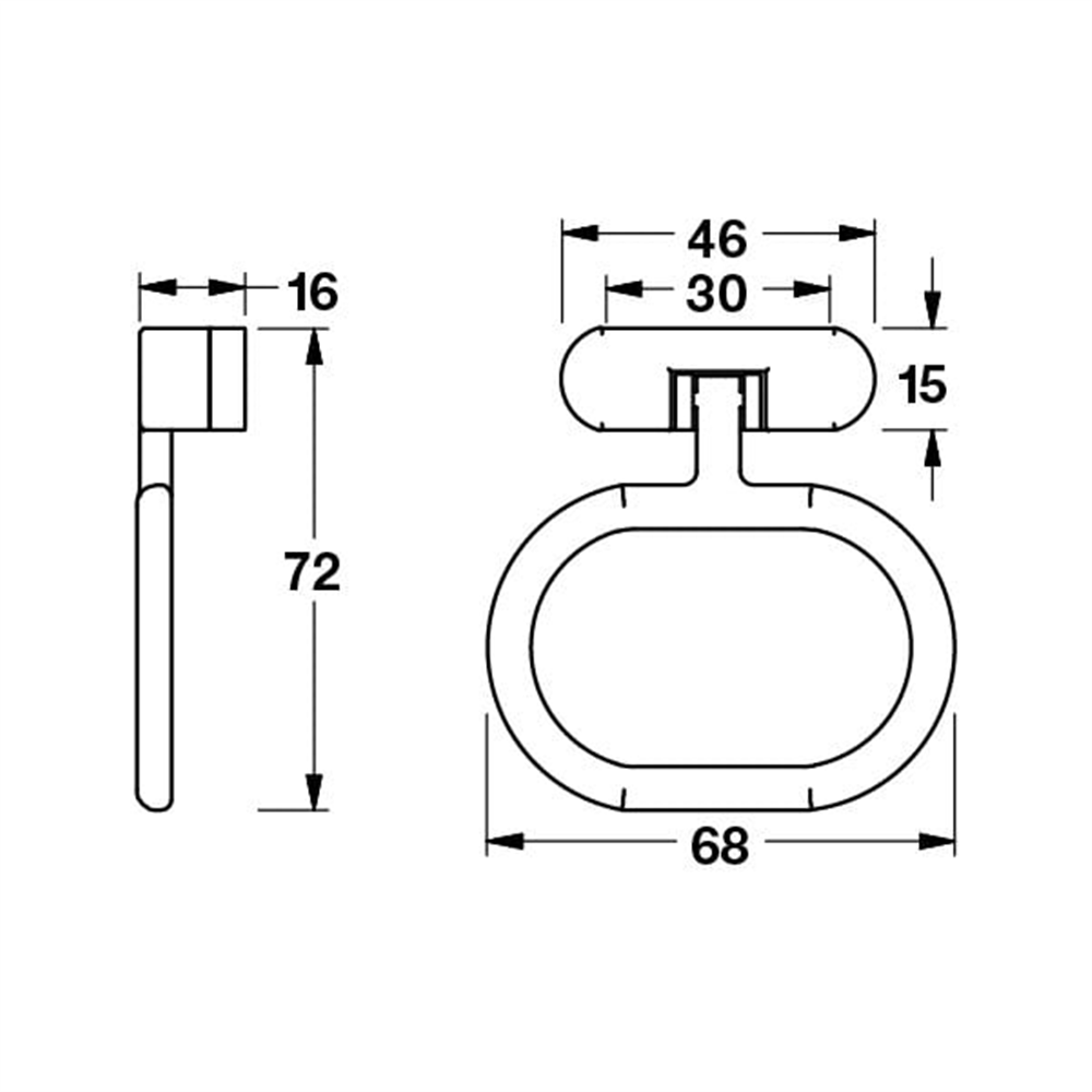 HENDEL Sarkaç kulp mat siyah 32mm