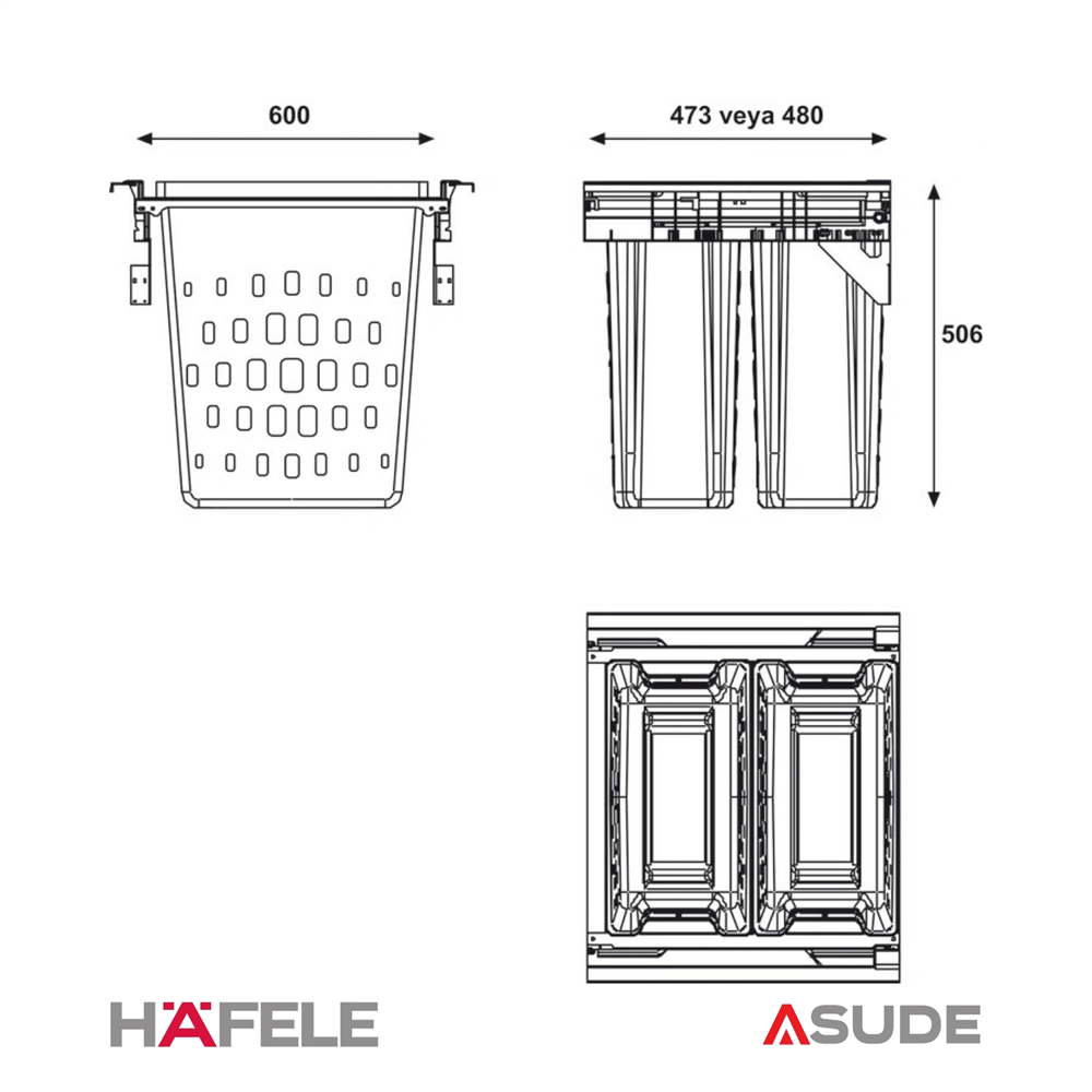 LAUNDRY Çamaşır sepeti beyaz 600 mm