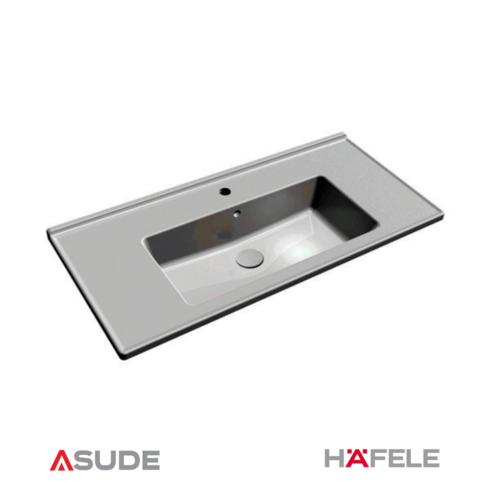LEONIS 100 Lavabo,parlak beyaz,1000x465