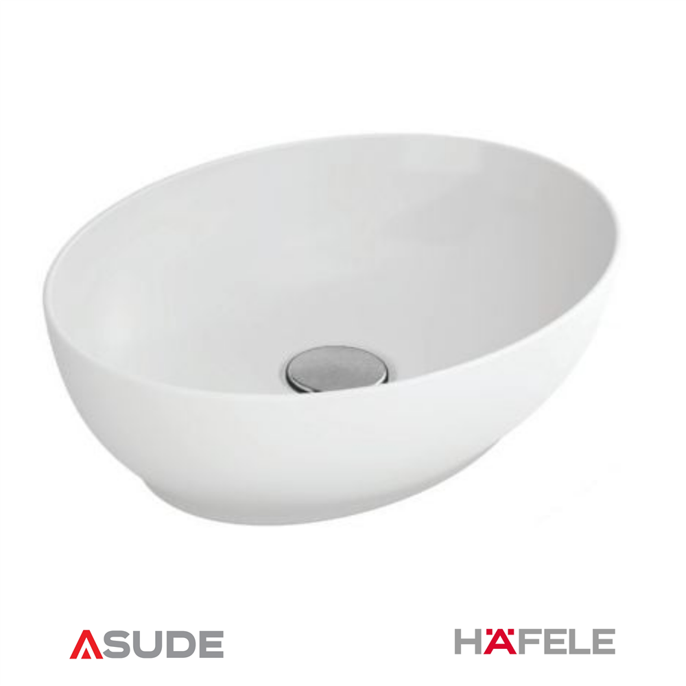 LOTUS O Lavabo,parlak beyaz,500x380mm
