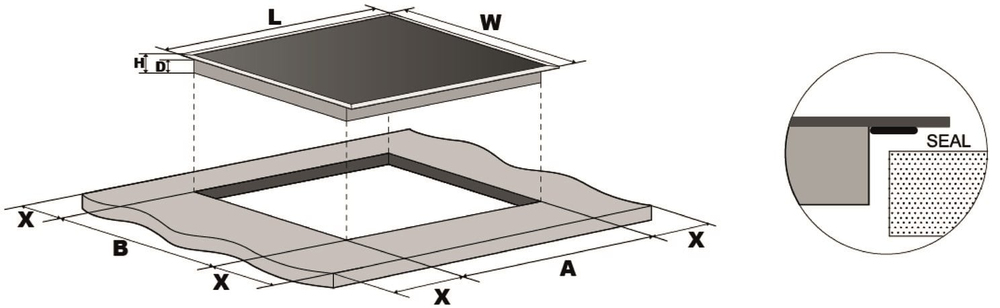 Hafele Lumino Seramik Ocak 90 cm 3G1D1T Siyah