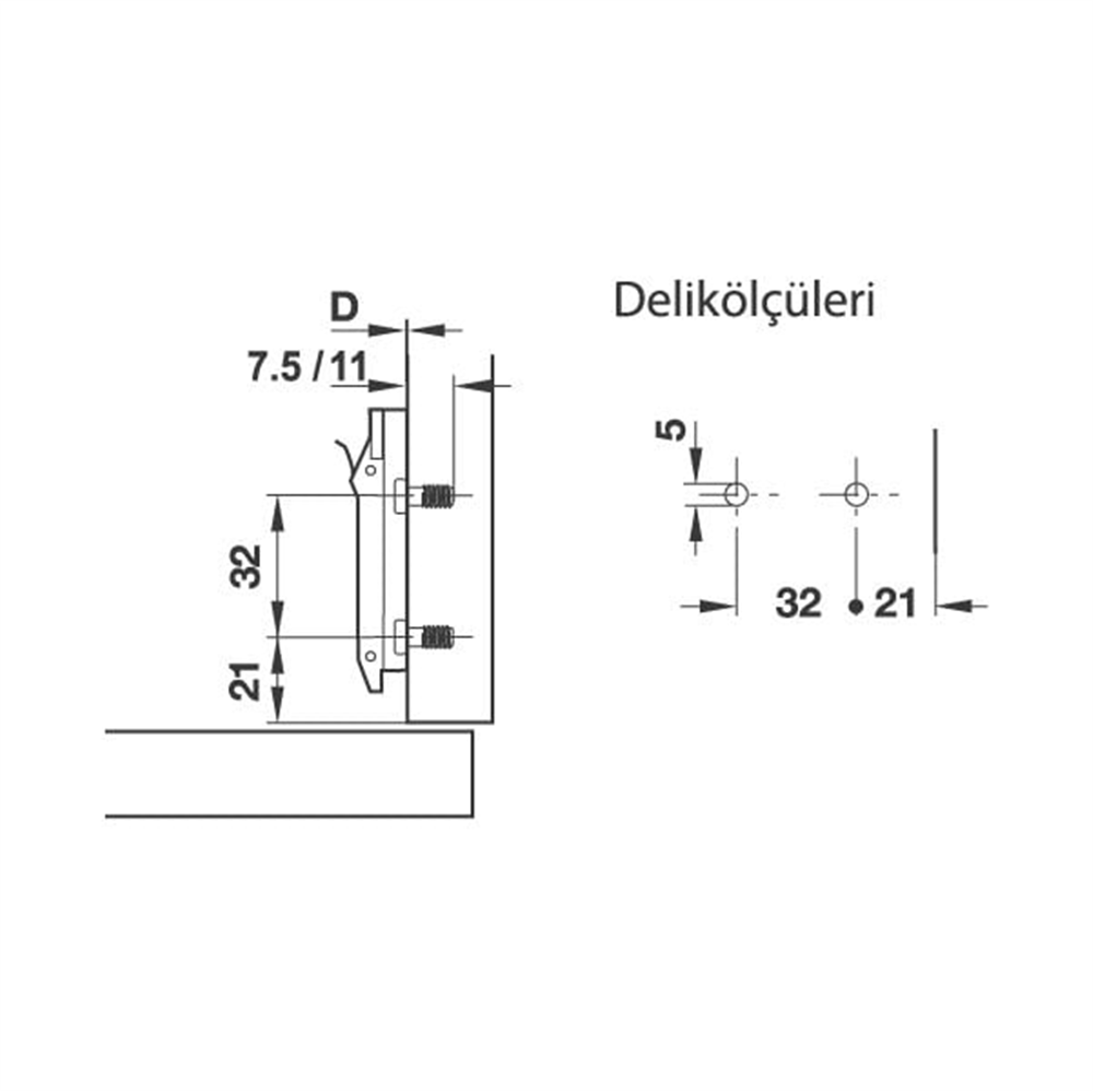 M510 I Taban euro vid. klipsli 3mm