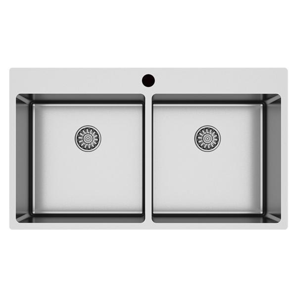 NOVARA14 Eviye,870x505mm,pas.çel.fırçalı