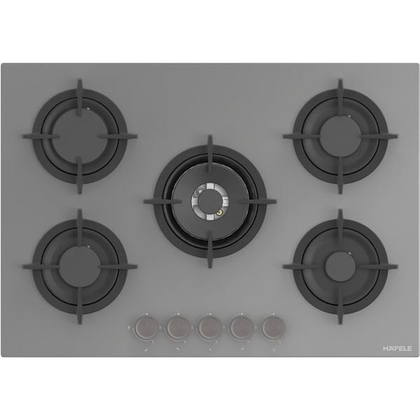 Hafele Orion Gazlı Ocak 75 cm 4G1W Gri Cam