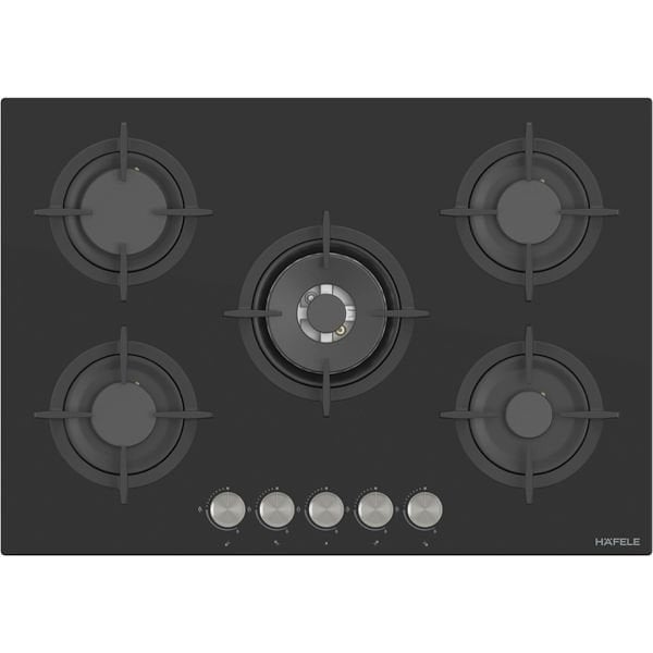 Hafele Orion Gazlı Ocak 75 cm 4G1W Siyah Cam