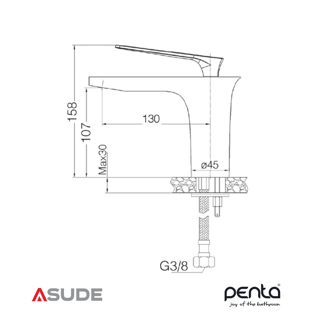 Penta 4651W Viola White Chrome Lavabo Bataryası