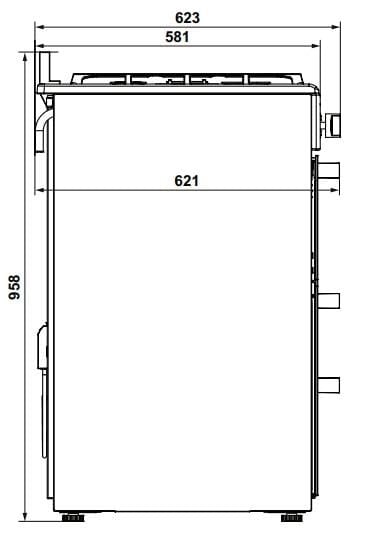 Hafele SIRIUS Kuzineli Fırın 100 cm Siyah