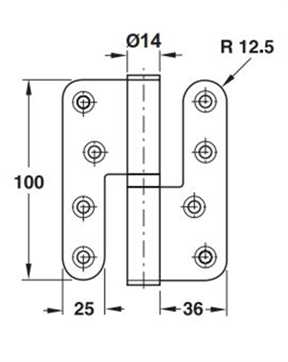 Yaprak ment.çık.p.ç.304 siyah 100mm sağ