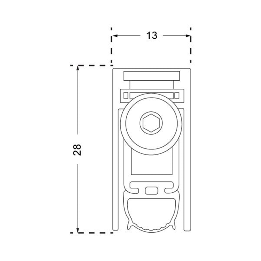 ZONE Kapı altı giyotin 630mm