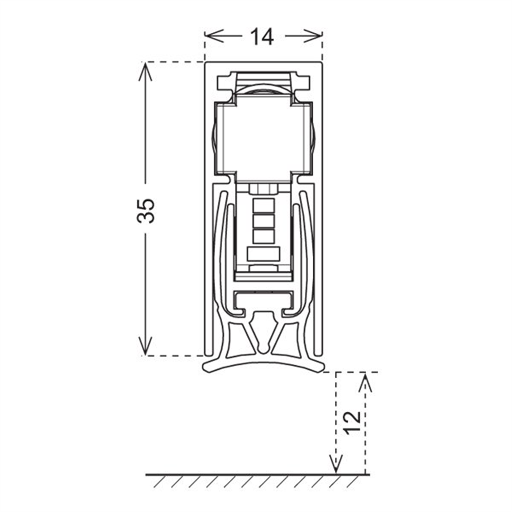 ZONE SOFT Kapı altı giyotin 730mm