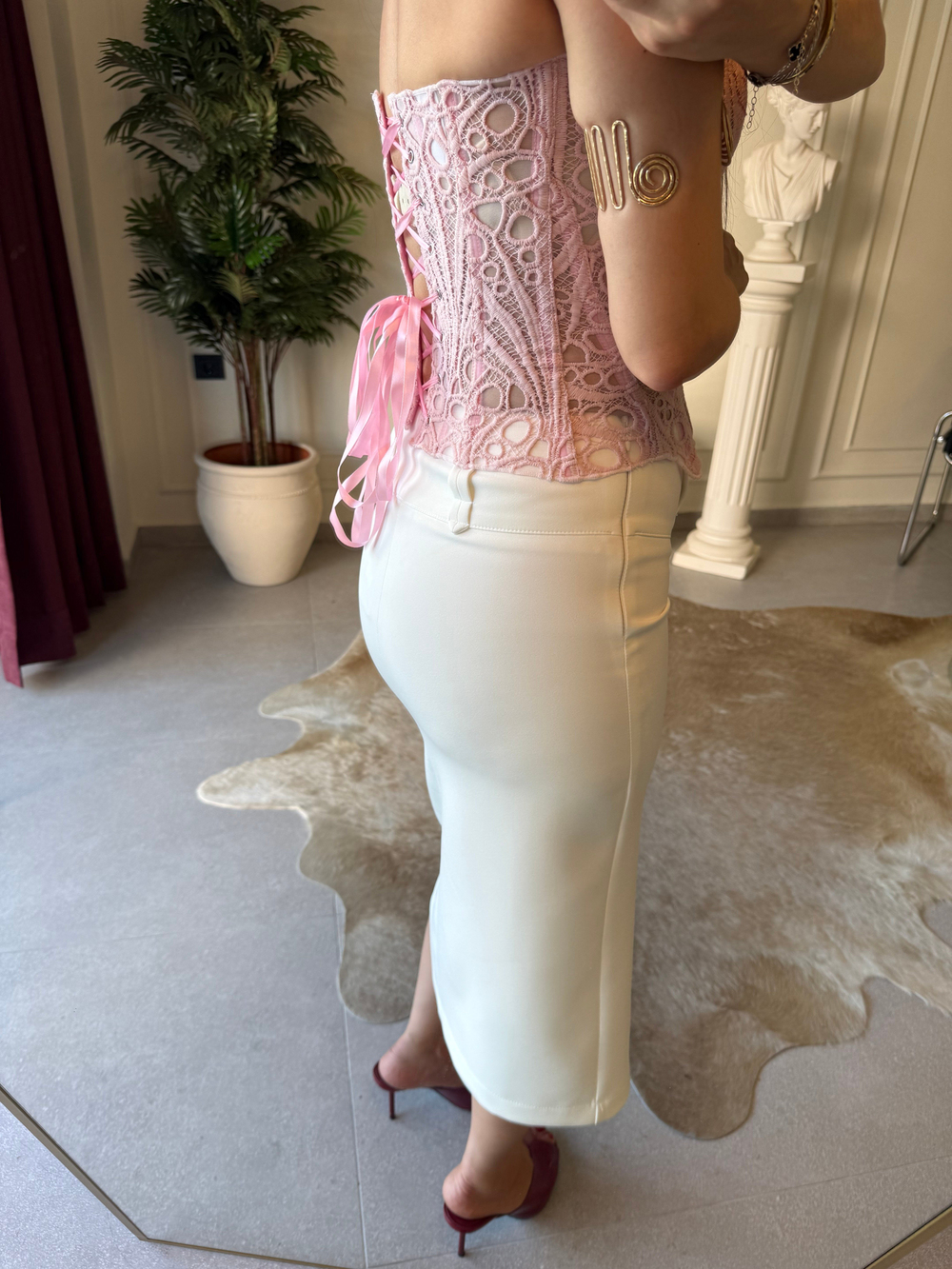 Pembe Transparan Korse Buz 