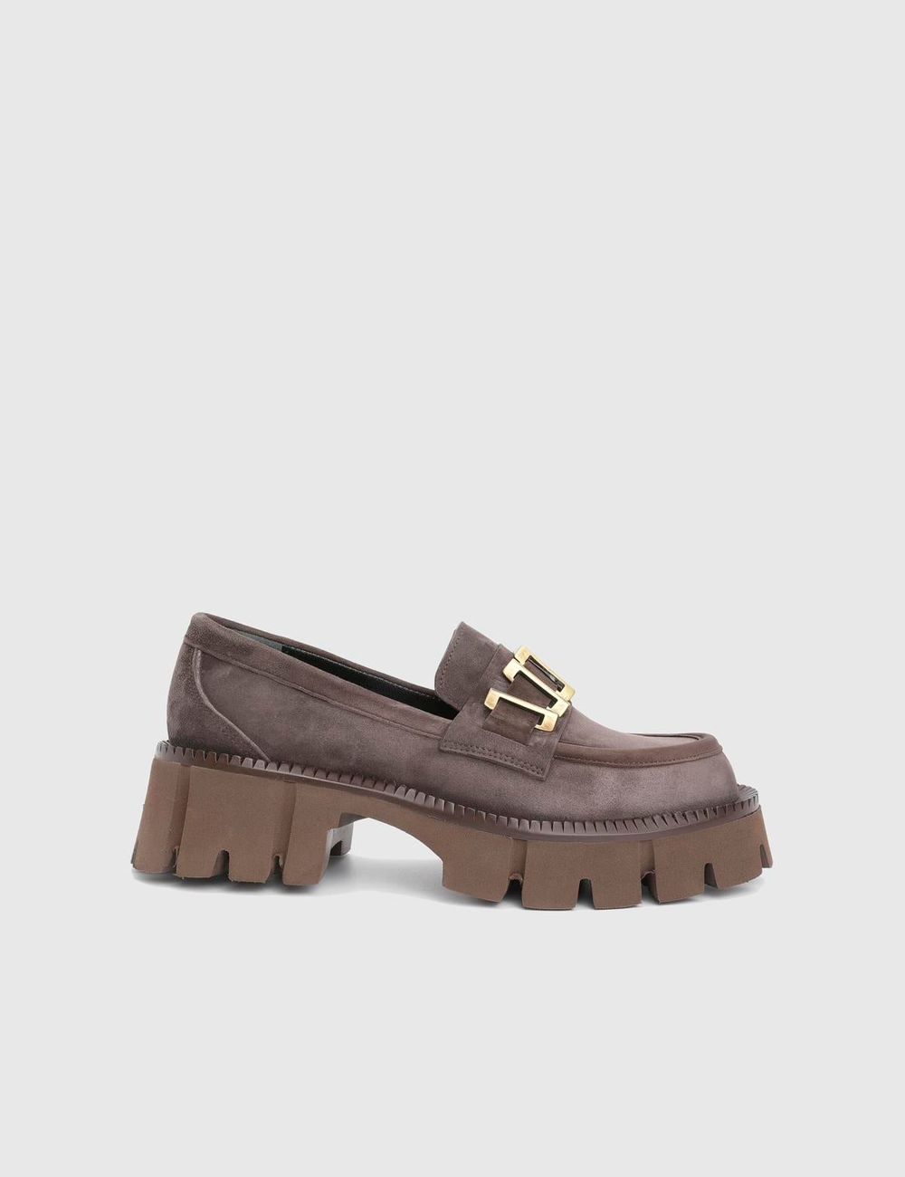 Anto Hakiki Süet Deri Kahverengi Kadın Loafer