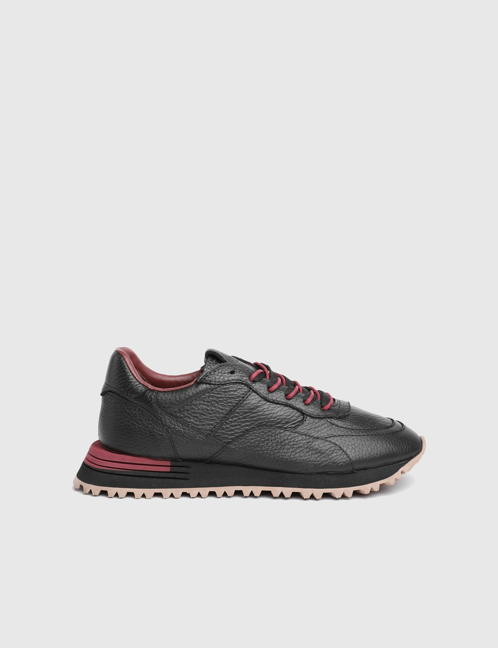 Ballatria Hakiki Floter Deri Kadın Bordo Sneaker