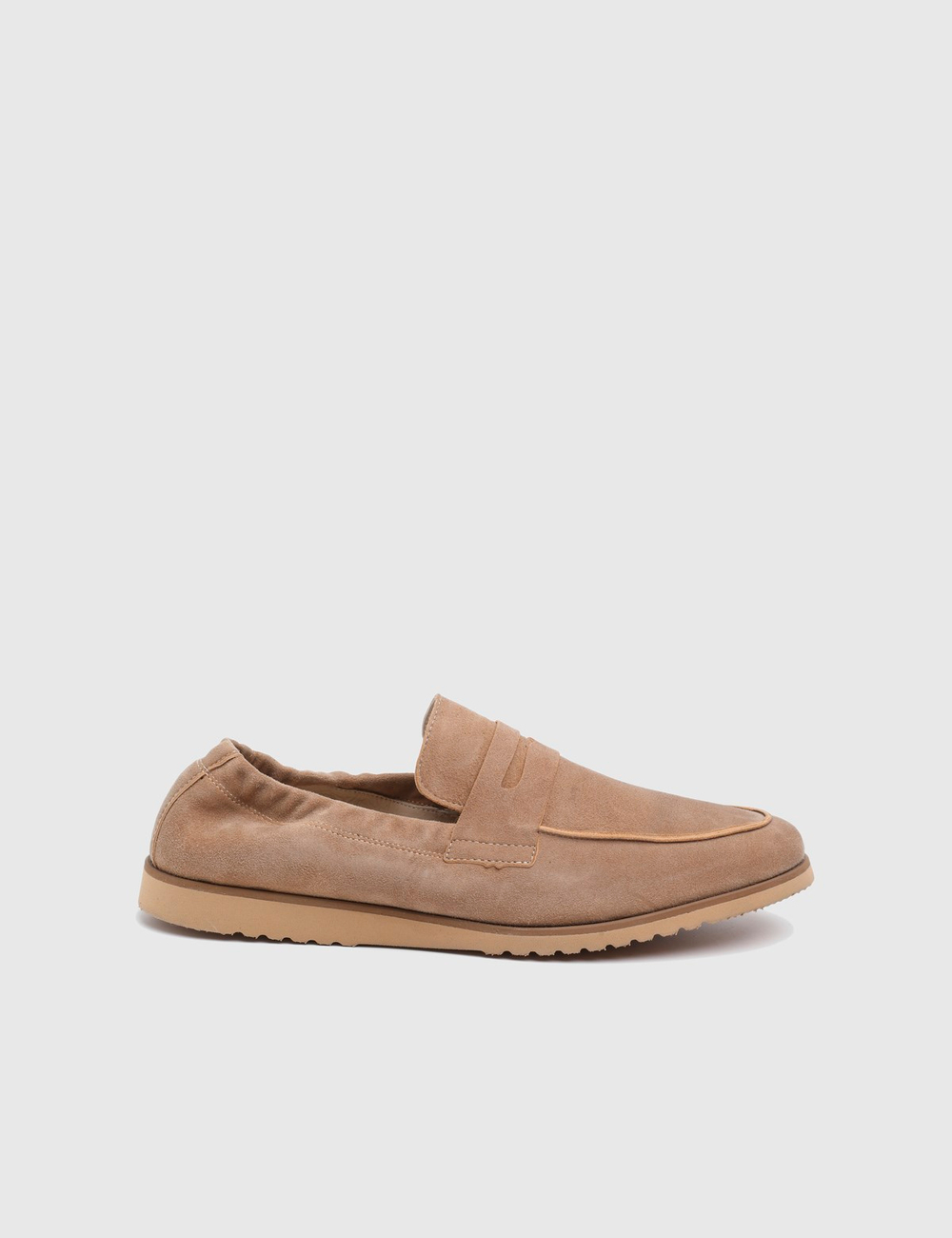 Cillian Hakiki Süet Oğlak Deri Erkek Bej Loafer