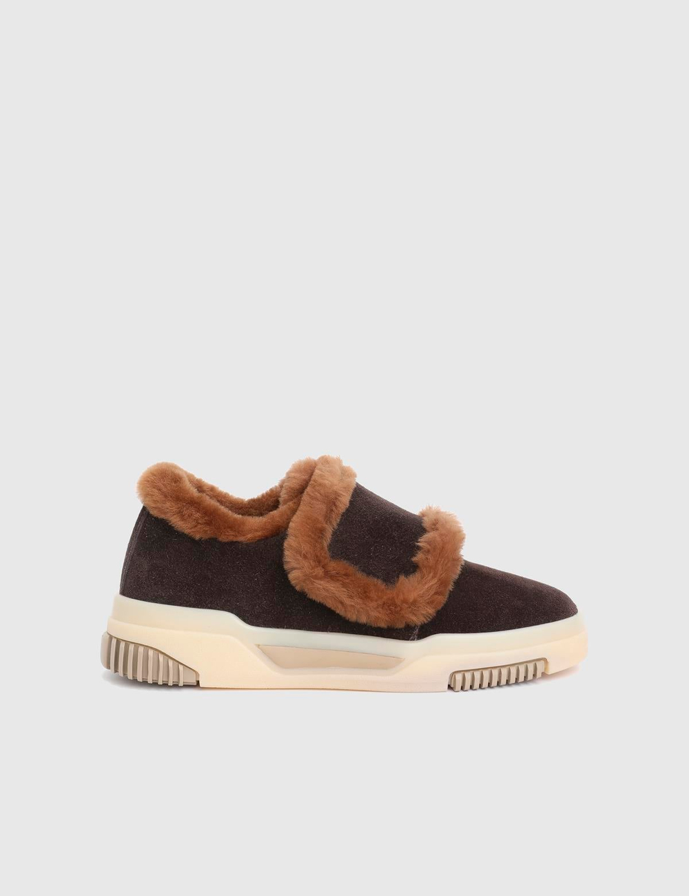 Fitz Hakiki Süet Deri Kahverengi Kadın Loafer