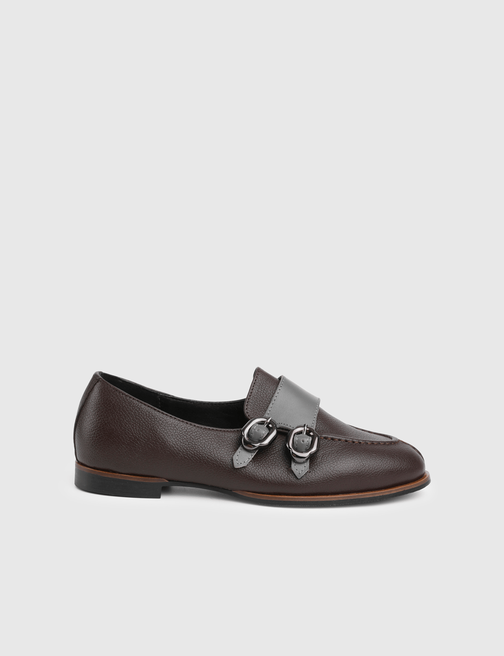Freya Hakiki Deri Kahverengi Kadın Loafer