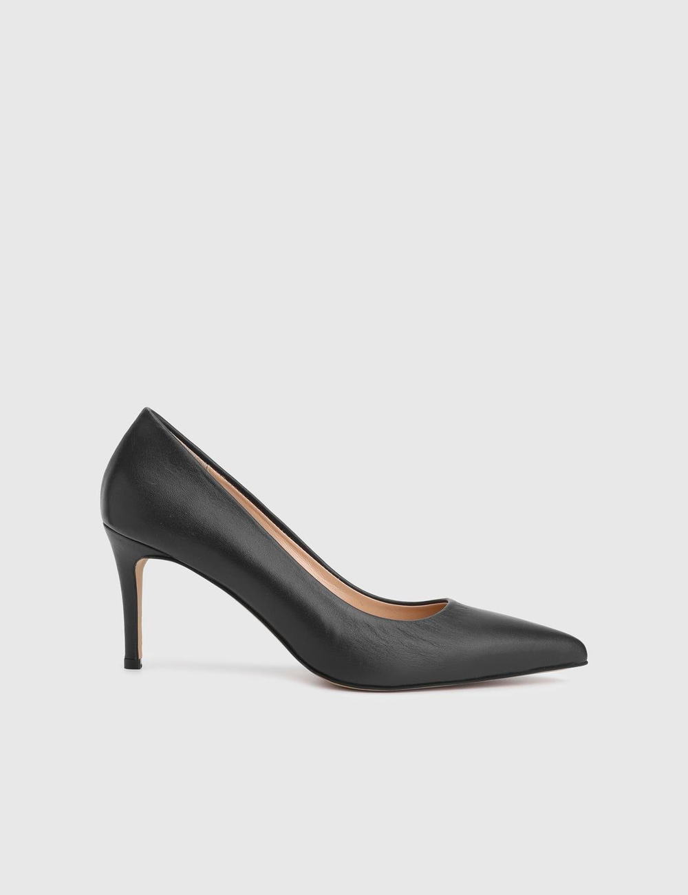 Haidee Hakiki Deri Siyah Kadın Stiletto