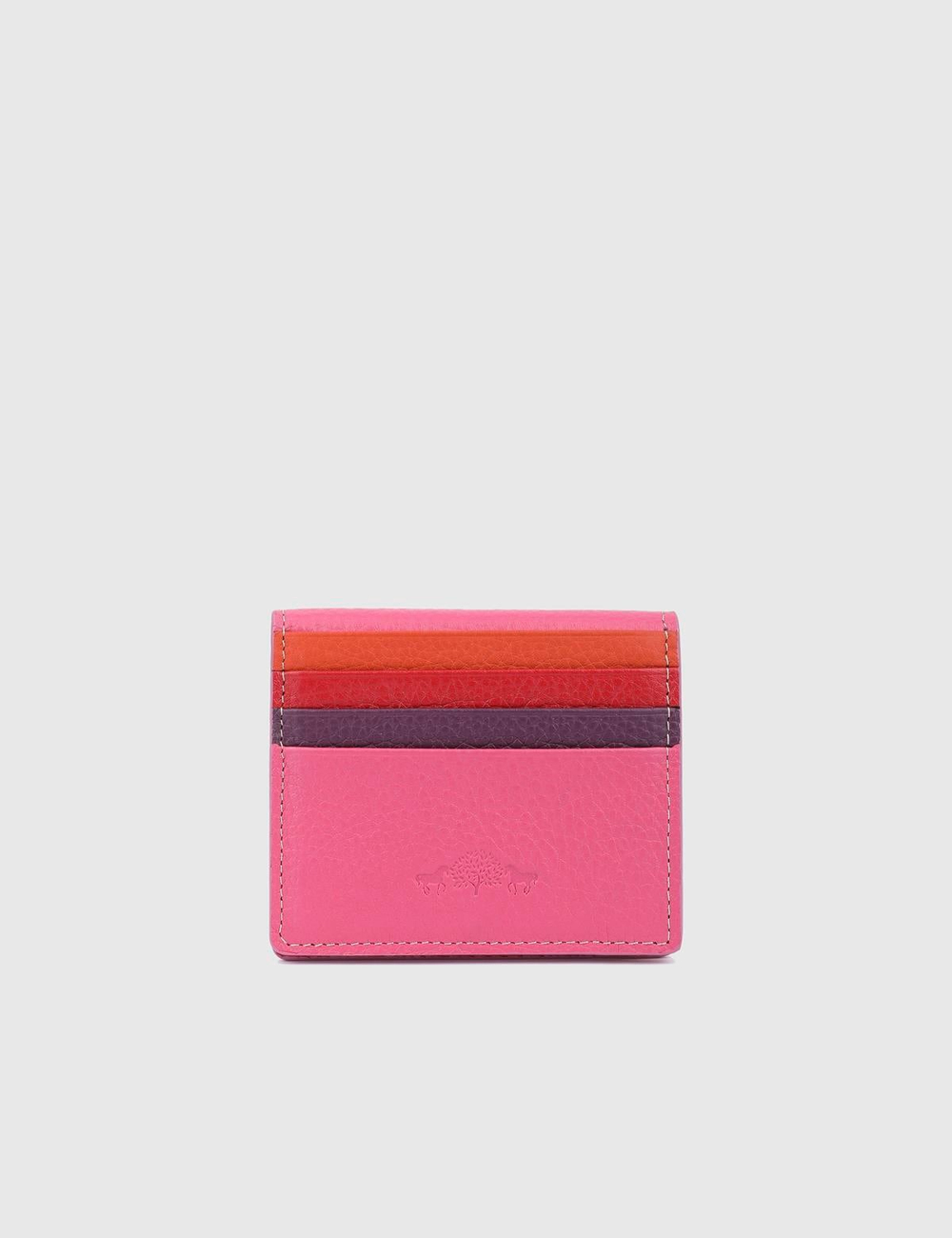 Piura Hakiki Deri Pembe Unisex Kartlık