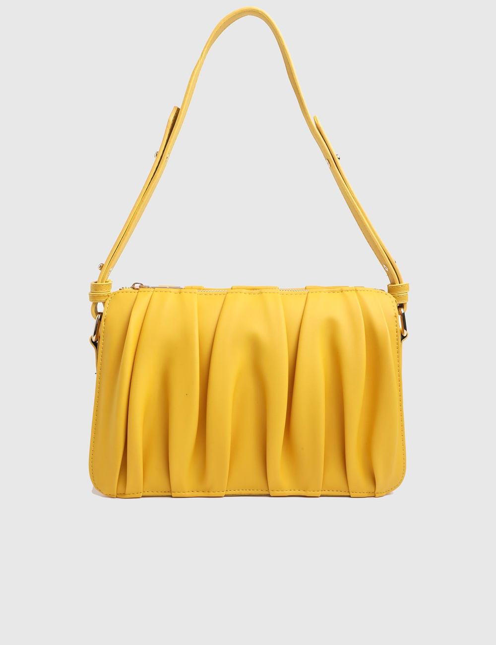 Skipp Deri Kadın Sarı Omuz Çantası