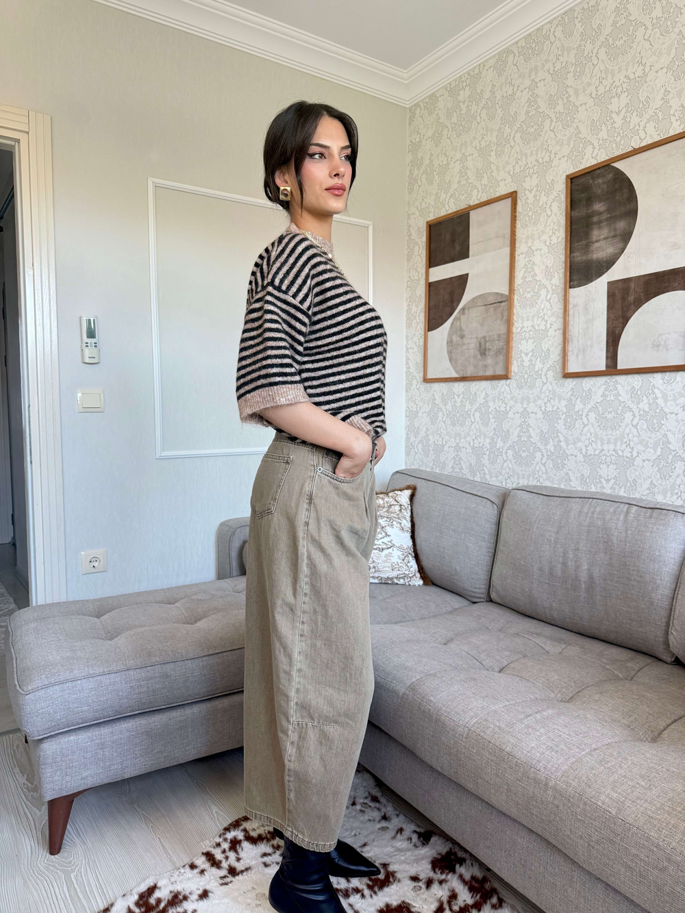 OLİVE VİNTAGE PANTOLON