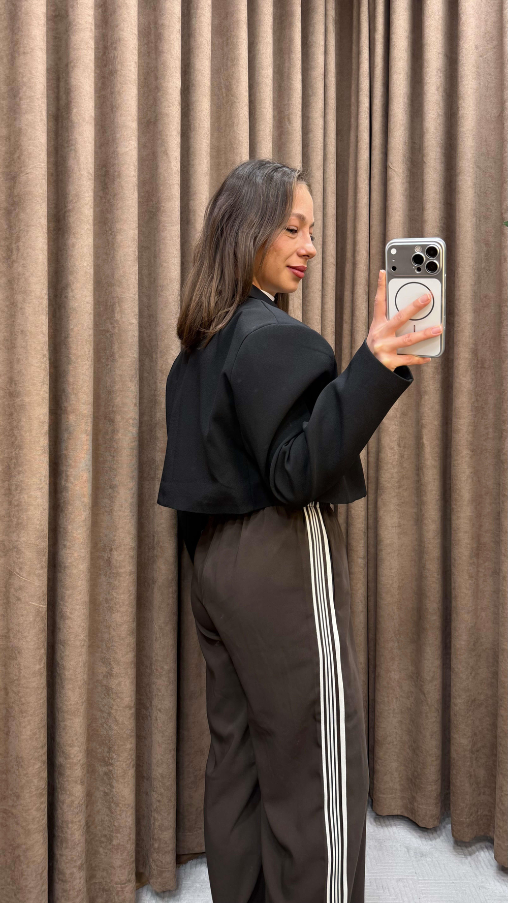 VATKALI CROP BLAZER CEKET-SİYAH