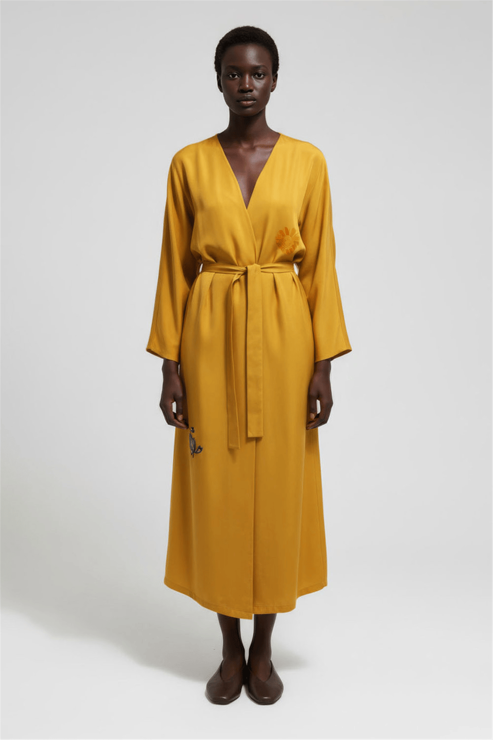 Hardal Kuşaklı Kimono