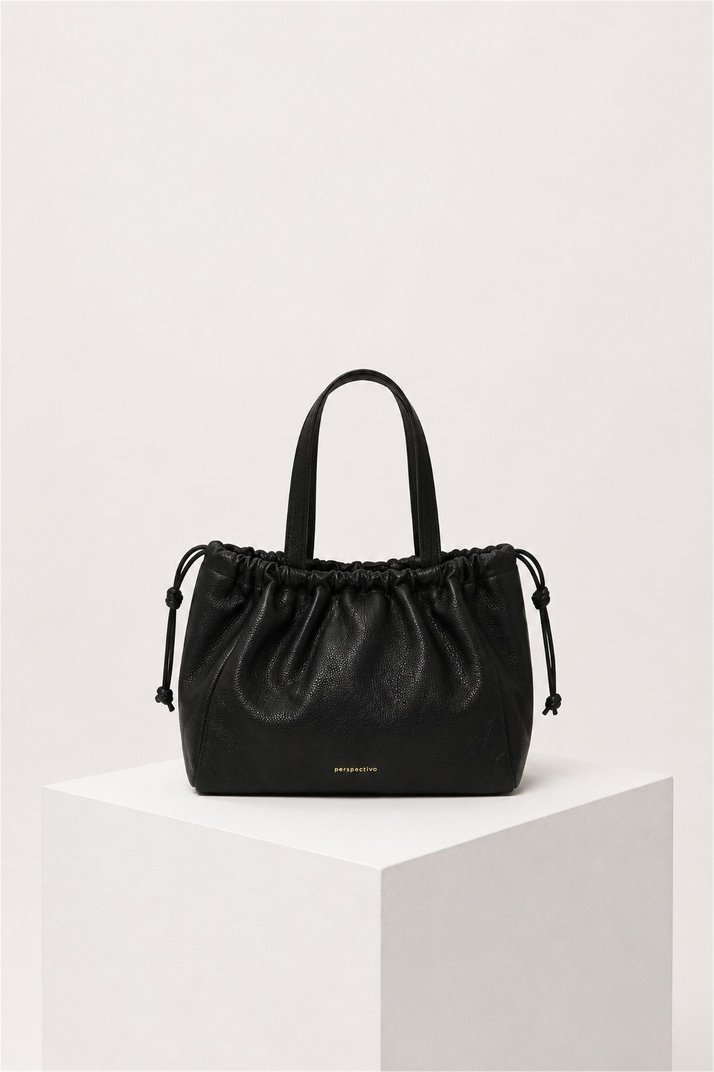 Siyah Deri Shopper Çanta