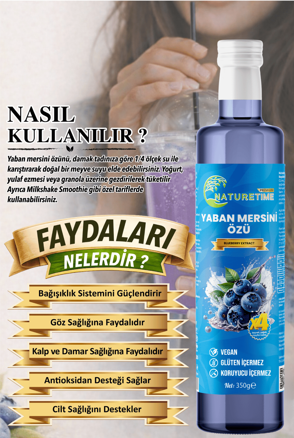 Yaban Mersini Özü 350 gr