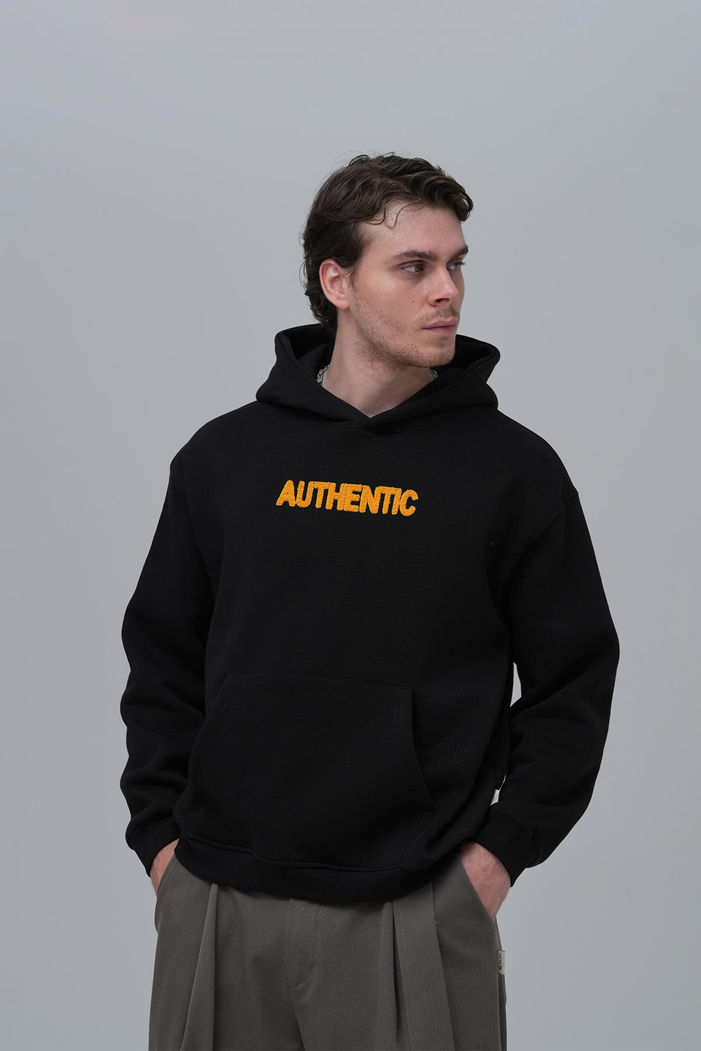 Authentic Oversize Sweatshirt Erkek Siyah