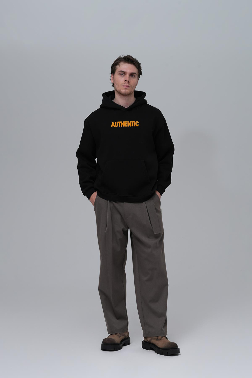Authentic Oversize Sweatshirt Erkek Siyah