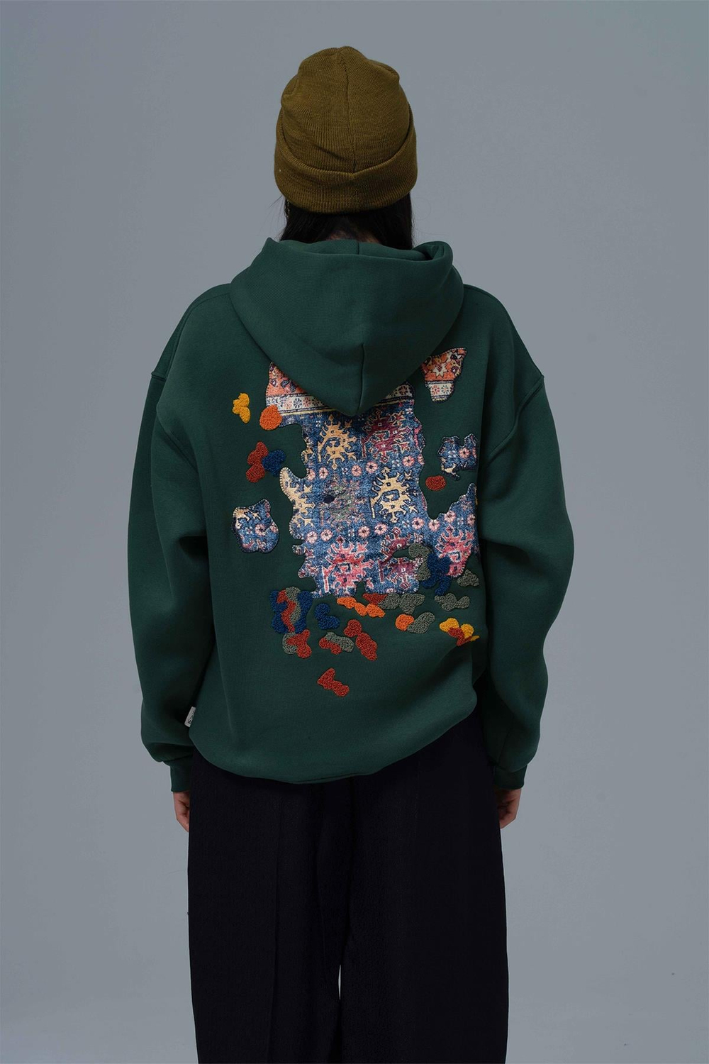 Authentic Oversize Sweatshirt Kadın Yeşil