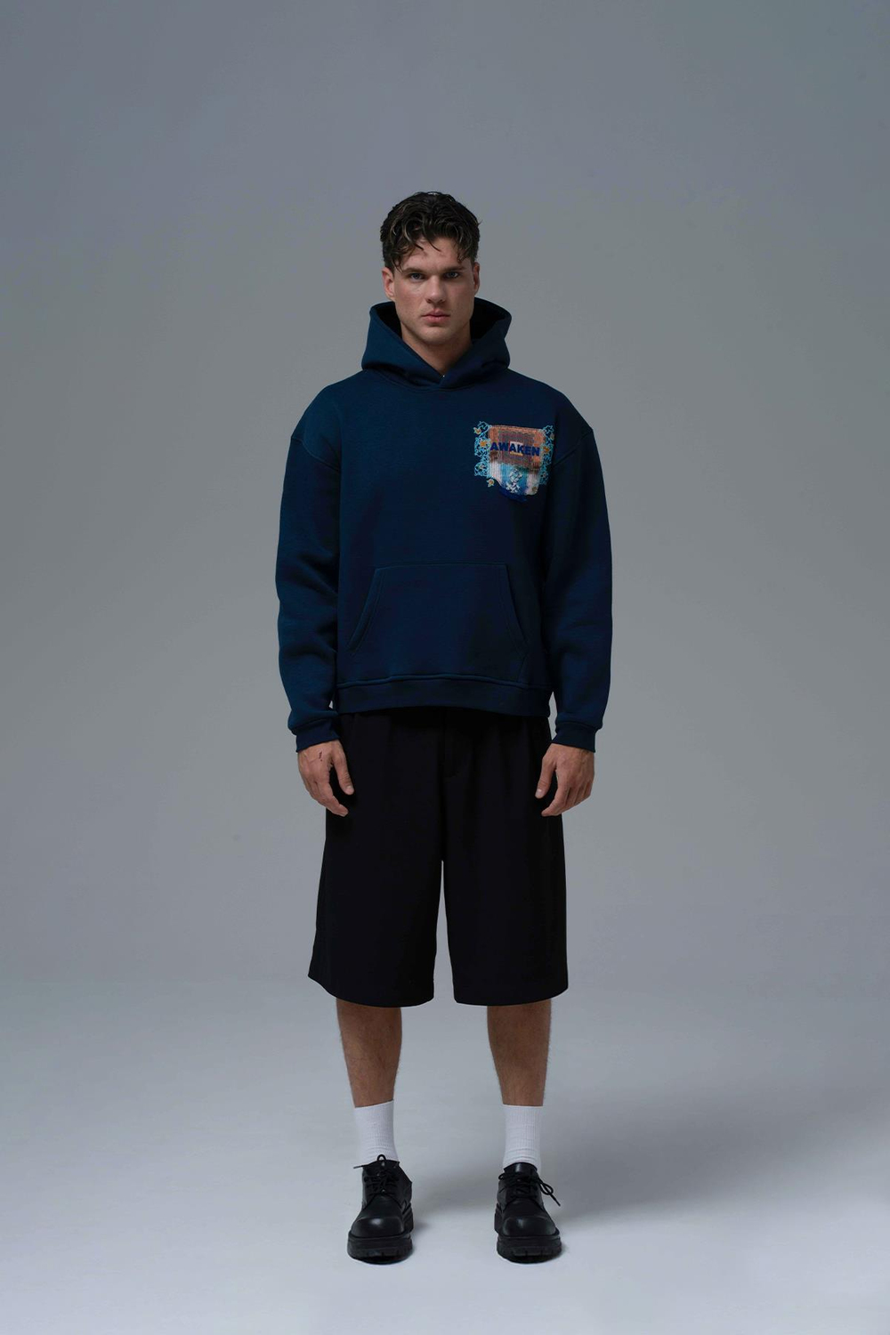 Awaken Oversize Sweatshirt Erkek İndigo