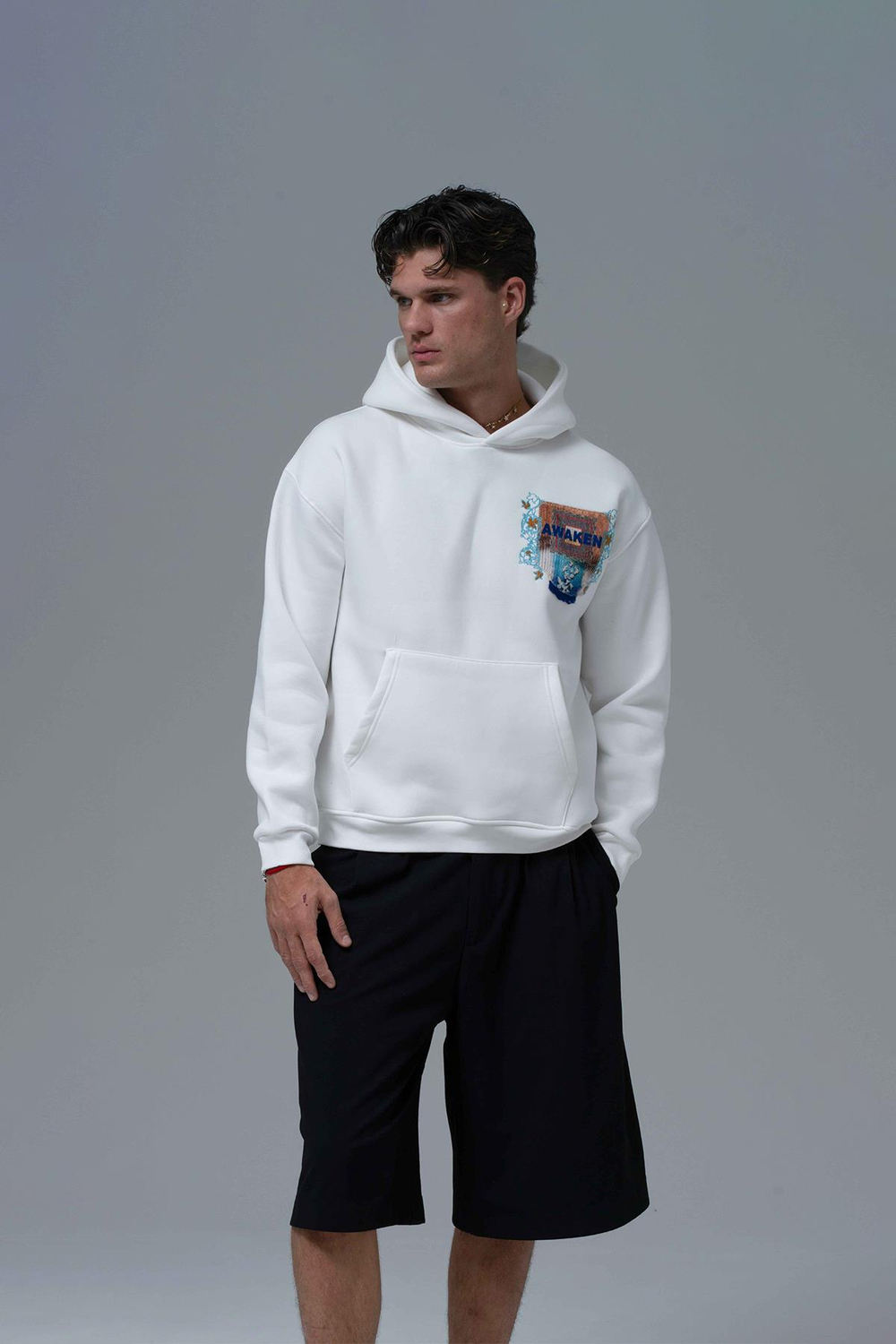 Awaken Oversize Sweatshirt Erkek Ekru