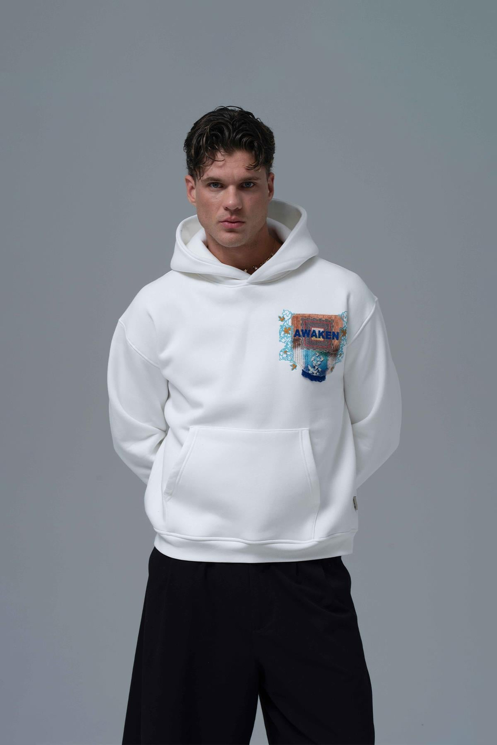 Awaken Oversize Sweatshirt Erkek Ekru
