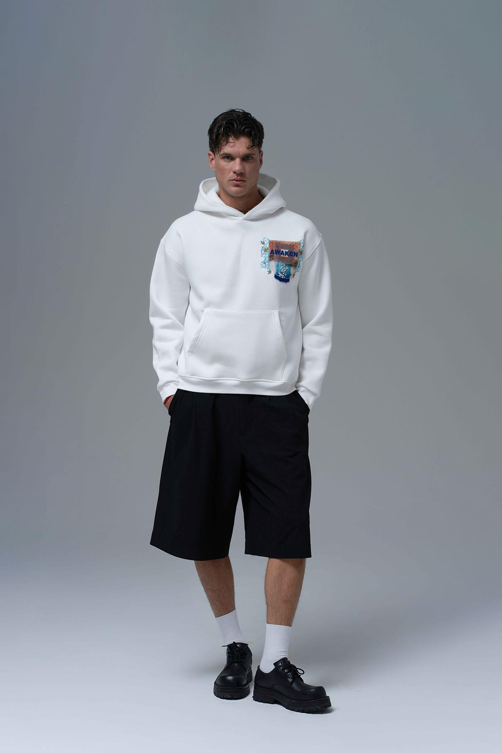 Awaken Oversize Sweatshirt Erkek Ekru
